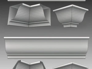lot de 23 mailles de base de corniches Modèle 3D
