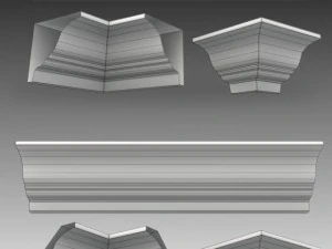 lot de 23 mailles de base de corniches Modèle 3D
