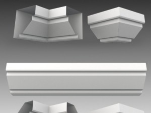 set of 23 cornices base meshes Modello 3D