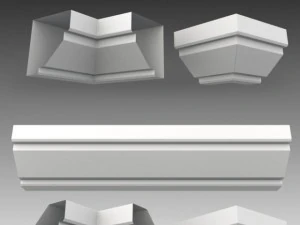 lot de 23 mailles de base de corniches Modèle 3D