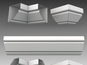 set of 23 cornices base meshes Modello 3D