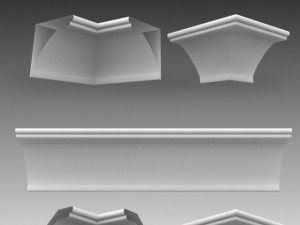 set of 23 cornices base meshes Modello 3D