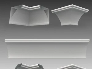 lot de 23 mailles de base de corniches Modèle 3D