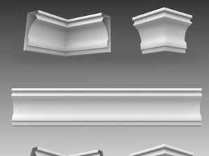 set of 23 cornices base meshes Modello 3D