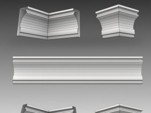 set of 23 cornices base meshes Modello 3D