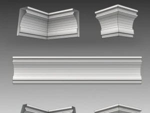 lot de 23 mailles de base de corniches Modèle 3D