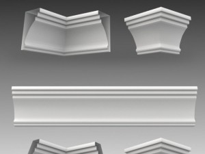 set of 23 cornices base meshes Modello 3D