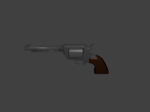 cowboy revolver Model 3D