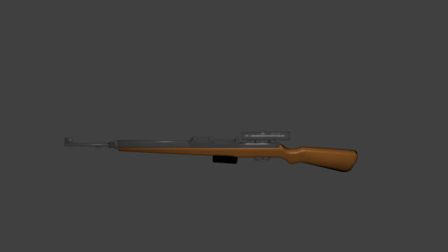 german k43 sniper rifle 3D Model .c4d .max .obj .3ds .fbx .stl .blend 