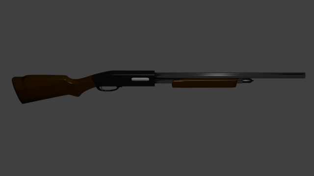 singlebarrel hunting shotgun 3D मॉडल .c4d .max .obj .3ds .fbx .stl .blend 