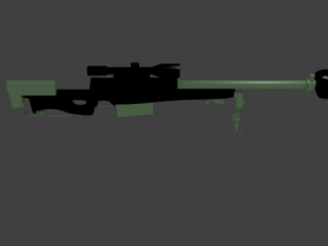 accuarcy international arctic warfare 50 sniper Model 3D