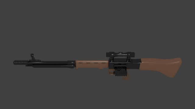 fg42 paratrooper rifle 3D 模型 .c4d .max .obj .3ds .fbx .stl .blend 