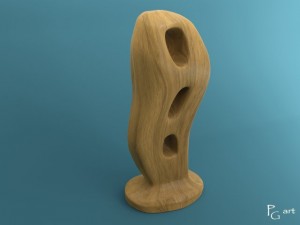 wooden sculpture 3D Model