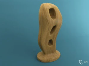 wooden sculpture 3D Model