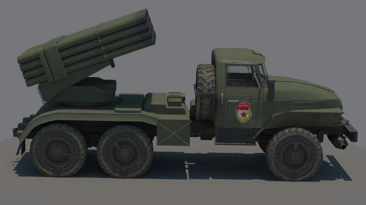 ural bm21 grad 3D Model .c4d .max .obj .3ds .fbx .stl .blend