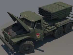 ural bm21 grad 3D Модель