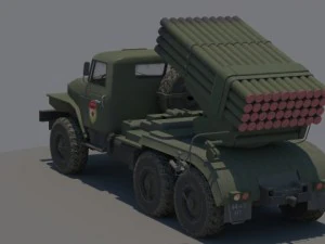 ural bm21 grad 3D Model