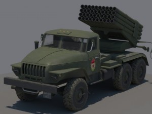 ural bm21 grad 3D Модель