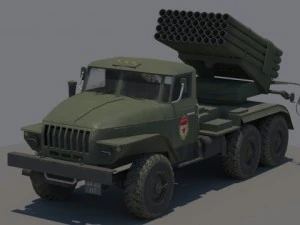 ural bm21 grad 3D Model