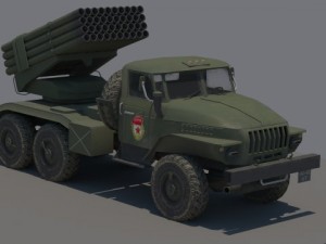 ural bm21 grad 3D Модель