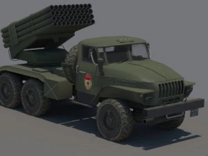 ural bm21 grad 3D Model