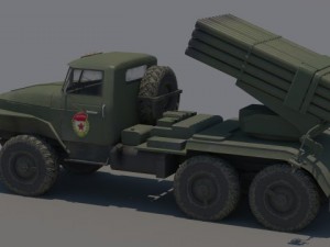 ural bm21 grad 3D Модель