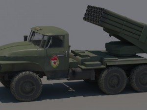 ural bm21 grad 3D Модель