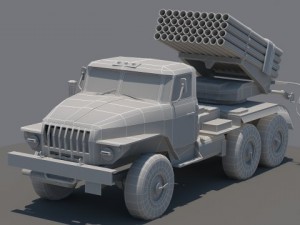 ural bm21 grad 3D Модель