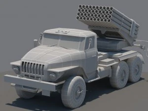 ural bm21 grad 3D Model