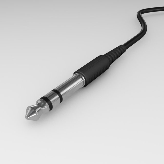 jack audio stereo plug 3D Model .c4d .max .obj .3ds .fbx .stl .blend