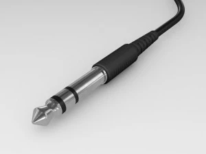 잭 오디오 스테레오 플러그 3D 모델