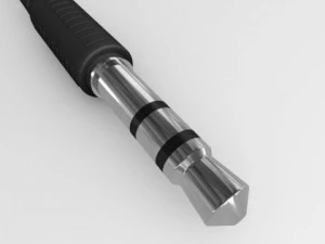 mini jack audio stereo plug 3D Model