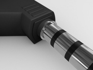 mini jack audio stereomic plug 3D 模型
