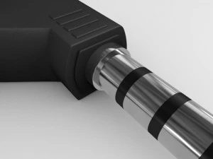 mini jack audio stereomic plug 3D Model