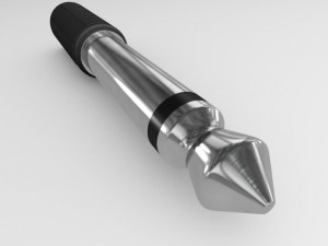 mini jack to jack audio mono adapter 3D Model