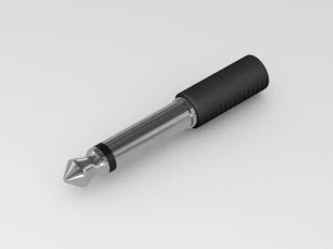 mini jack to jack audio mono adapter 3D Model