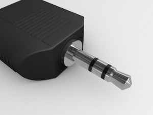 dual mini jack mono to mini jack stereo adapter Modelo 3D