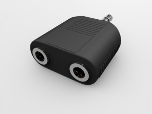 dual mini jack mono to mini jack stereo adapter Modelo 3D
