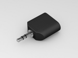 dual mini jack mono to mini jack stereo adapter Modelo 3D