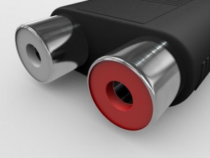 dual rca to mini jack stereo adapter Model 3D