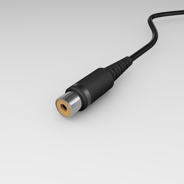 rca generic adapter 3D Model .c4d .max .obj .3ds .fbx .stl .blend 