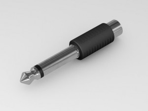 rca to jack mono adapter 3D 모델