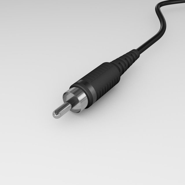 rca generic connector 3D Model .c4d .max .obj .3ds .fbx .stl .blend 