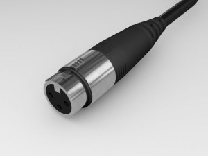 xlr 3 pins female connector 3D Model
