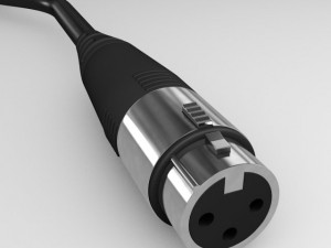 xlr 3 pins female connector Model 3D