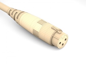 xlr 3 pins female connector Model 3D