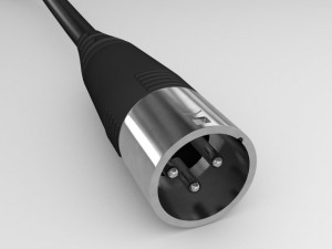 xlr 3 pins male connector Model 3D