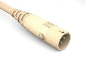 xlr 3 pins male connector Model 3D