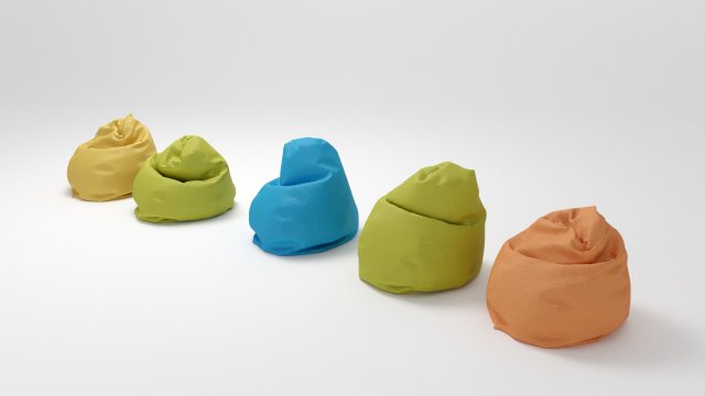rmchair bag 3D 모델 .c4d .max .obj .3ds .fbx .stl .blend 