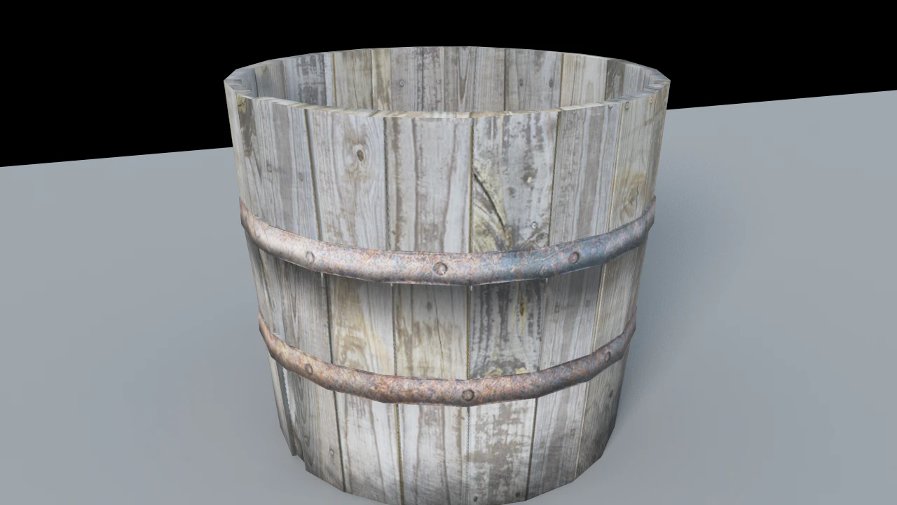 bucket game model low poly 3D Model .c4d .max .obj .3ds .fbx .stl .blend 